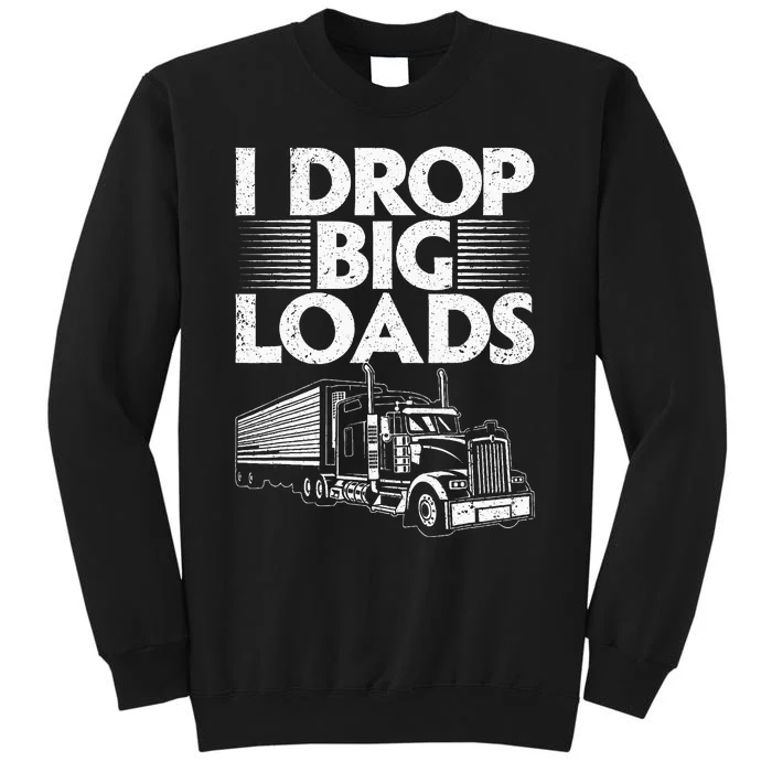 Trucker For Women Semi Truck Driver Lover Tall Sweatshirt