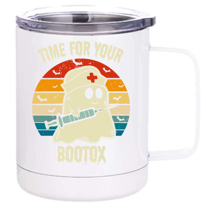 Time For Your Bootox Vintage Halloween Front & Back 12oz Stainless Steel Tumbler Cup