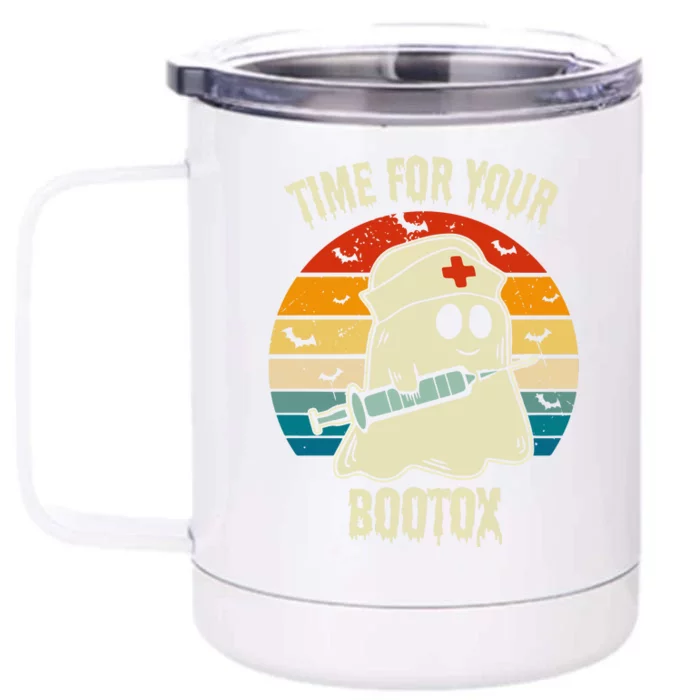 Time For Your Bootox Vintage Halloween Front & Back 12oz Stainless Steel Tumbler Cup