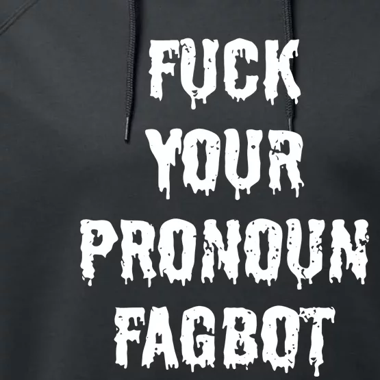 Txdeplorable11.0 Fuck You Pronoun Fagbot Performance Fleece Hoodie