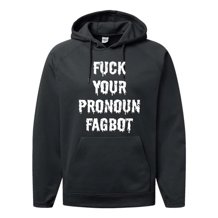 Txdeplorable11.0 Fuck You Pronoun Fagbot Performance Fleece Hoodie