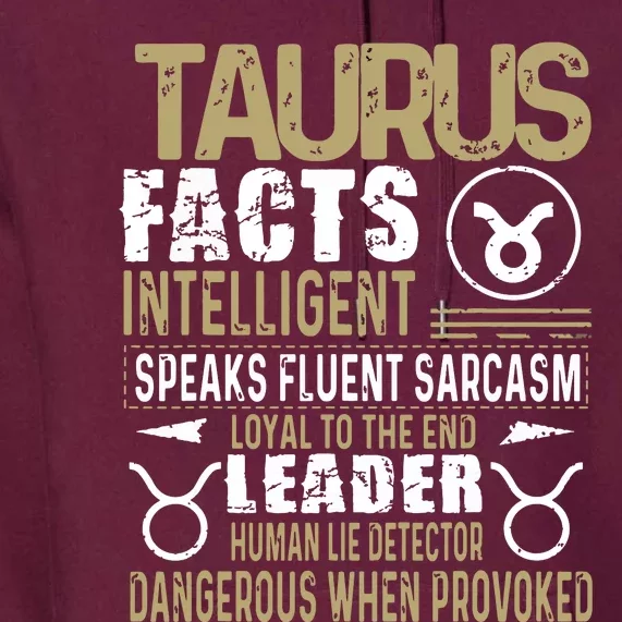 TAURUS Facts Zodiac Sign Birthday Gift April May Premium Hoodie