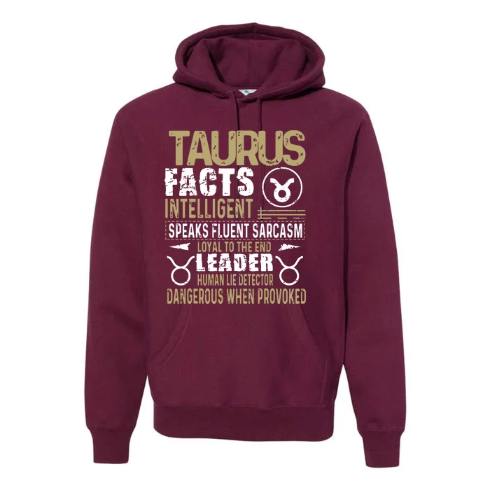 TAURUS Facts Zodiac Sign Birthday Gift April May Premium Hoodie