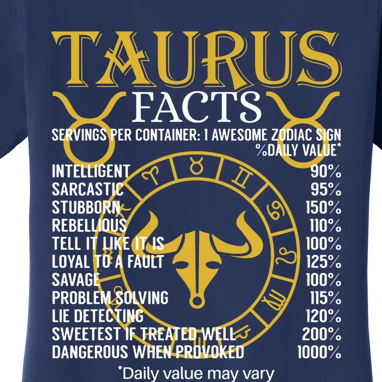 Taurus Facts Zodiac Sign Women's T-Shirt