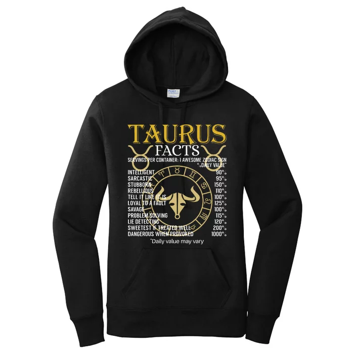 Taurus Facts Zodiac Sign Women's Pullover Hoodie