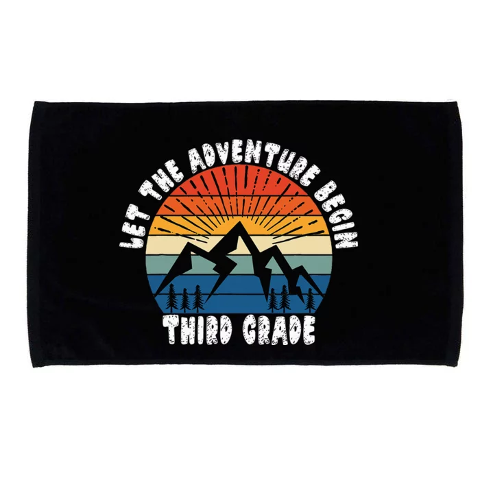 Third Grade 1st Day Of School Let The Adventure Begin Microfiber Hand Towel