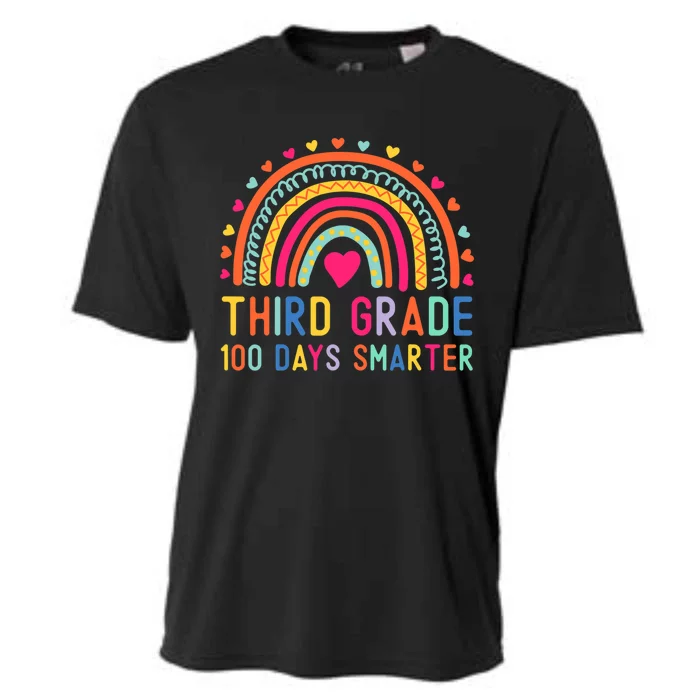 Third Grade 100 Days Smarter Rainbow 100th Day Of School Great Gift Cooling Performance Crew T-Shirt