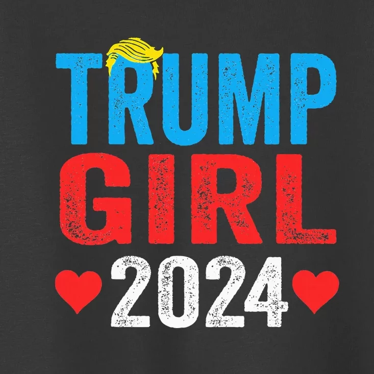 Trump Girl 2024 S Cute Trump Flag Toddler T-Shirt