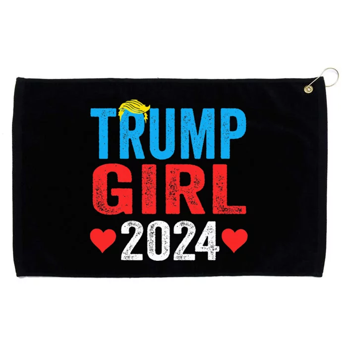 Trump Girl 2024 S Cute Trump Flag Grommeted Golf Towel