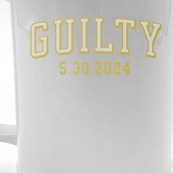 Trump Guilty 2024 Donald Trump Front & Back Beer Stein