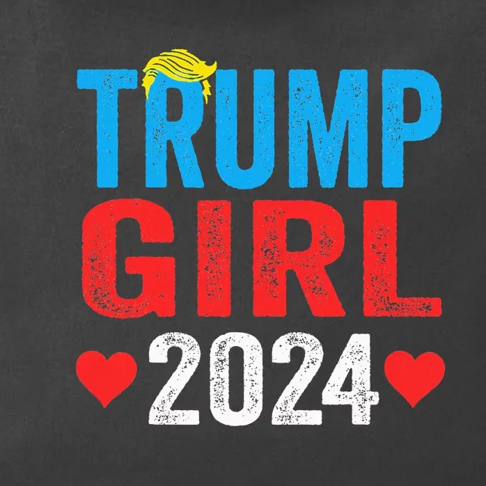 Trump Girl 2024 Cute Trump Flag Zip Tote Bag