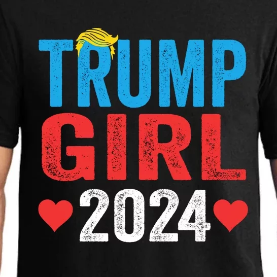 Trump Girl 2024 Shirts Cute Trump Flag Pajama Set