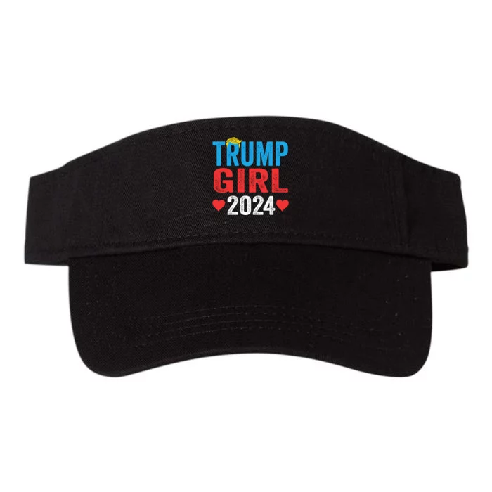 Trump Girl 2024 Shirts Cute Trump Flag Valucap Bio-Washed Visor