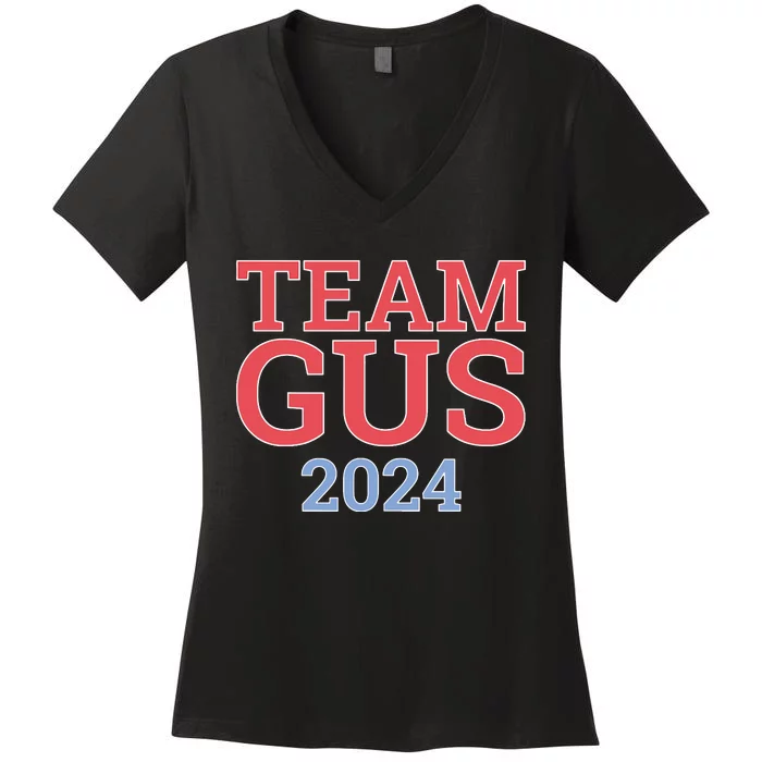 Team Gus 2024 Tim Walz Women's V-Neck T-Shirt