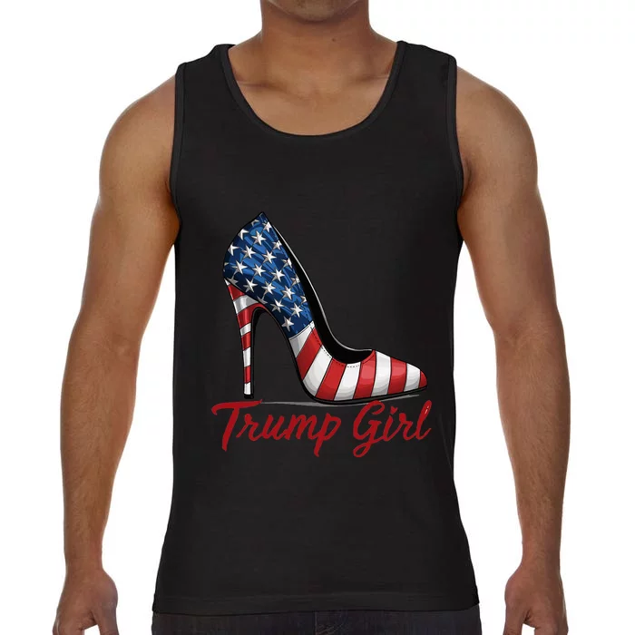 Trump Girl 2024 Cute Trump Flag Comfort Colors® Tank Top