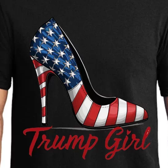 Trump Girl 2024 Cute Trump Flag Pajama Set