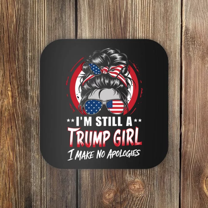 Trump Girl 2024 Patriotic Graphic Coaster