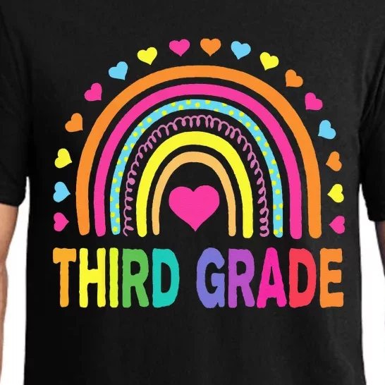 Third Grade 3rd Grade Rainbow Teachers Back To School Pajama Set