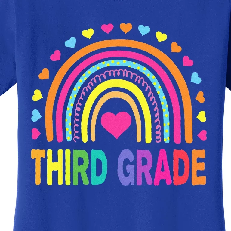 Third Grade 3rd Grade Rainbow Teachers Back To School Women's T-Shirt