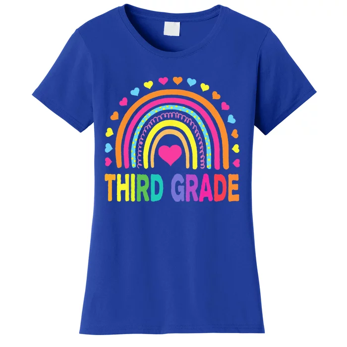 Third Grade 3rd Grade Rainbow Teachers Back To School Women's T-Shirt