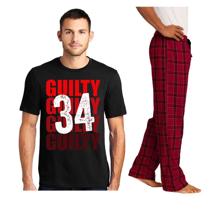 Trump Guilty 34 Counts Pajama Set