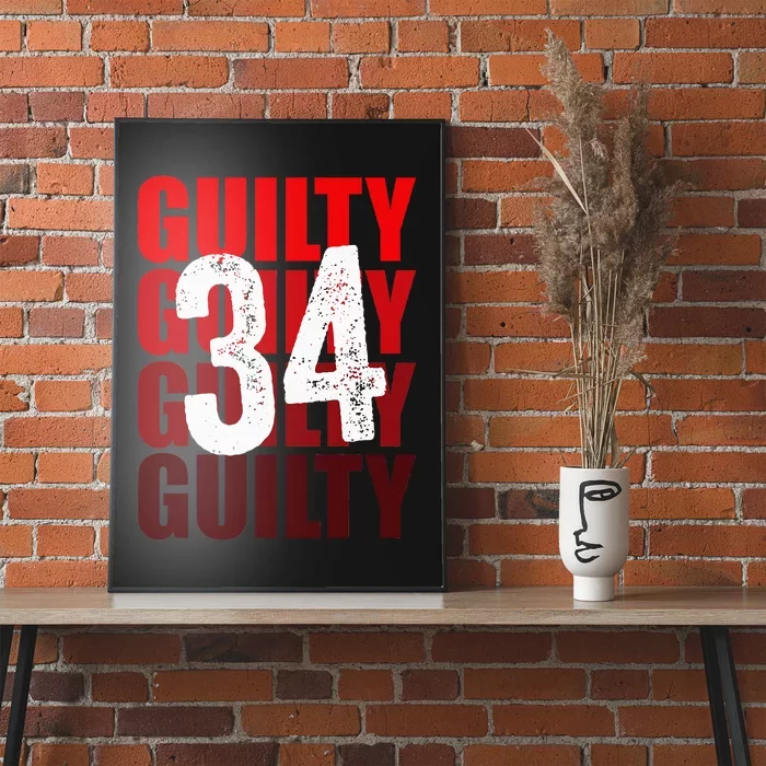 Trump Guilty 34 Counts Poster