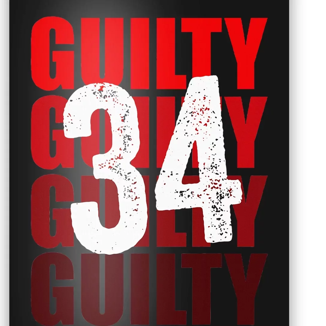 Trump Guilty 34 Counts Poster