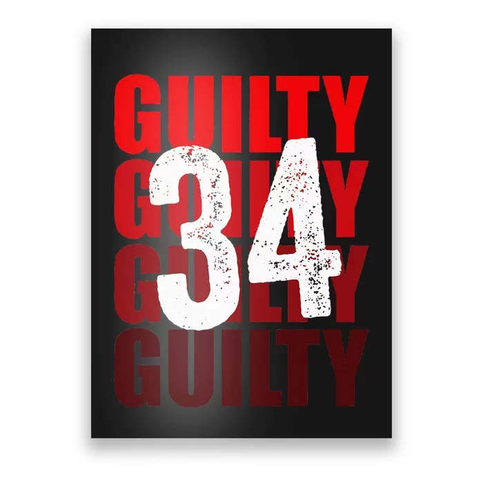 Trump Guilty 34 Counts Poster