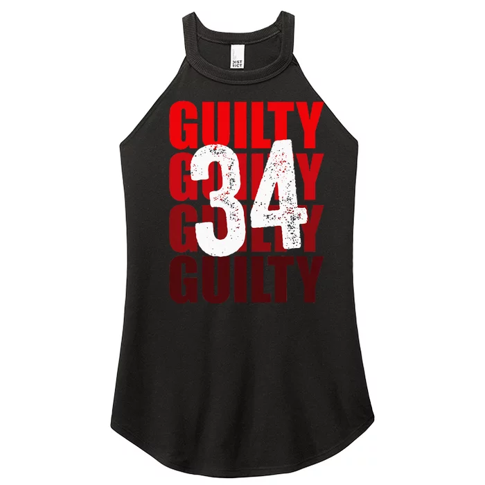 Trump Guilty 34 Counts Women’s Perfect Tri Rocker Tank