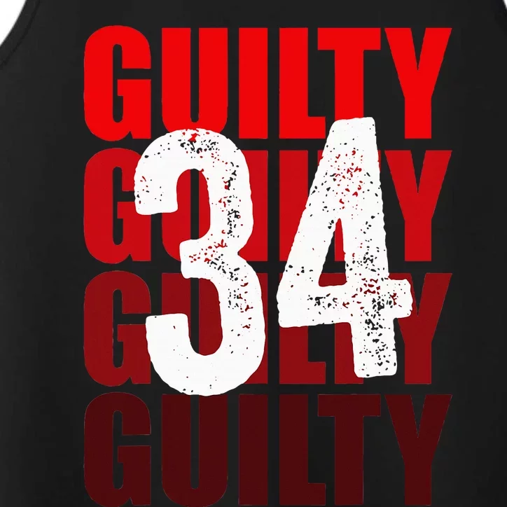 Trump Guilty 34 Counts Performance Tank