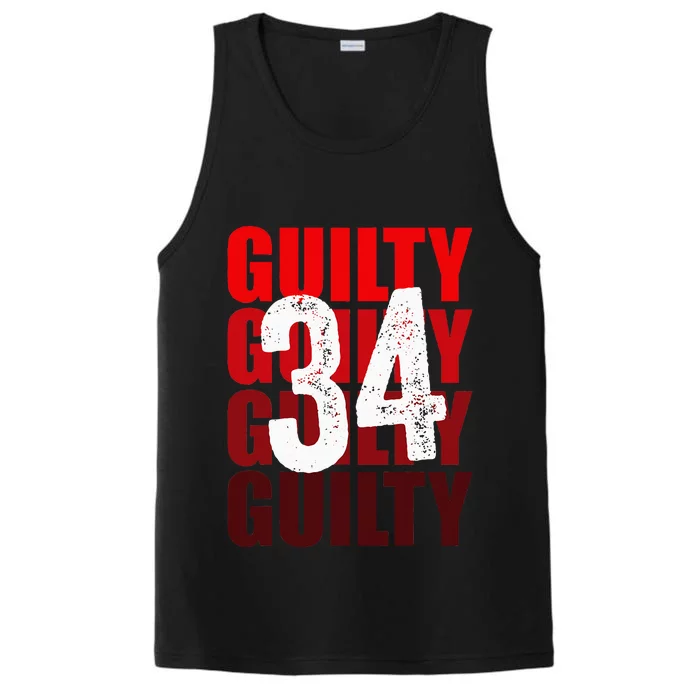 Trump Guilty 34 Counts Performance Tank