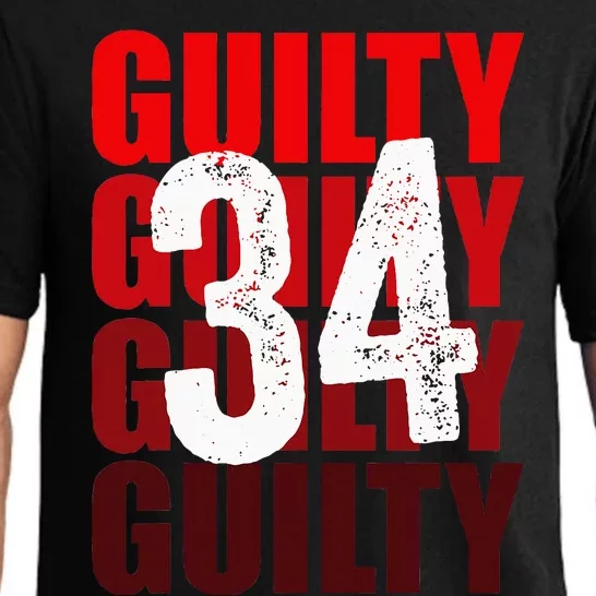 Trump Guilty 34 Counts Pajama Set