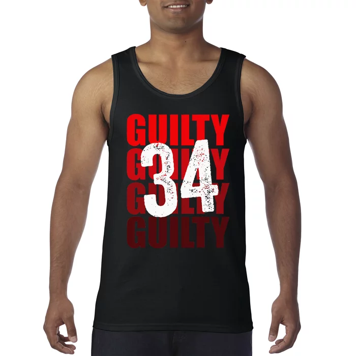 Trump Guilty 34 Counts Tank Top