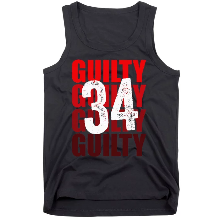 Trump Guilty 34 Counts Tank Top