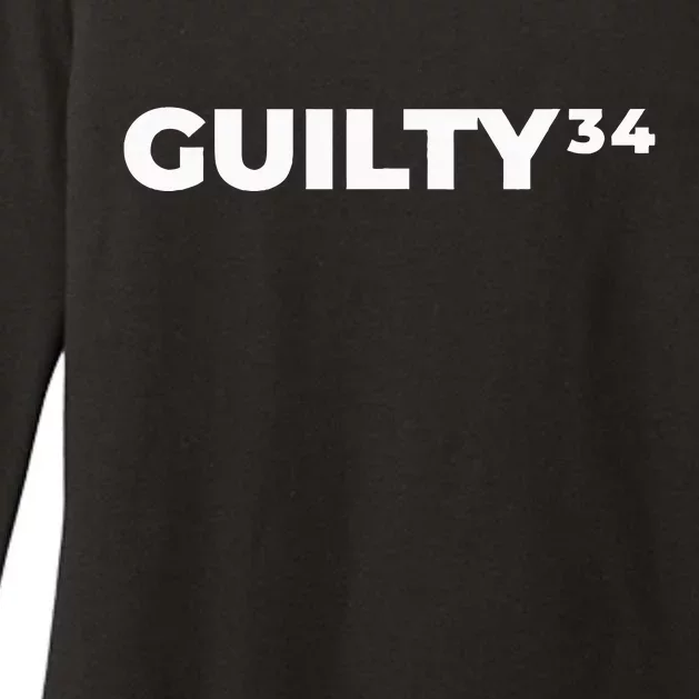 Trump Guilty 34 Counts Womens CVC Long Sleeve Shirt