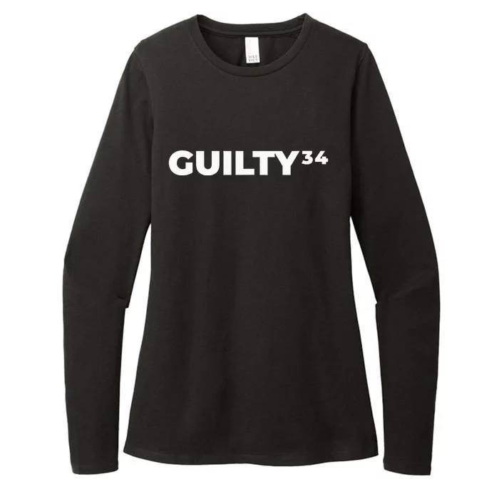 Trump Guilty 34 Counts Womens CVC Long Sleeve Shirt