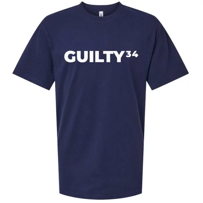 Trump Guilty 34 Counts Sueded Cloud Jersey T-Shirt