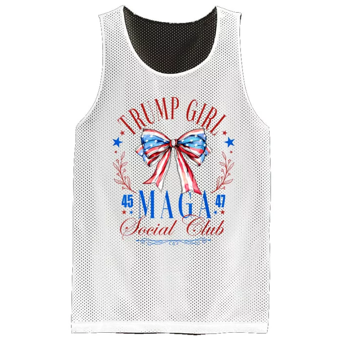 Trump Girl 45 47 Maga Est 2024 Social Club Happy 4th Of July Mesh Reversible Basketball Jersey Tank