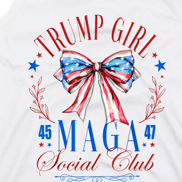 Trump Girl 45 47 Maga Est 2024 Social Club Happy 4th Of July Tank Top