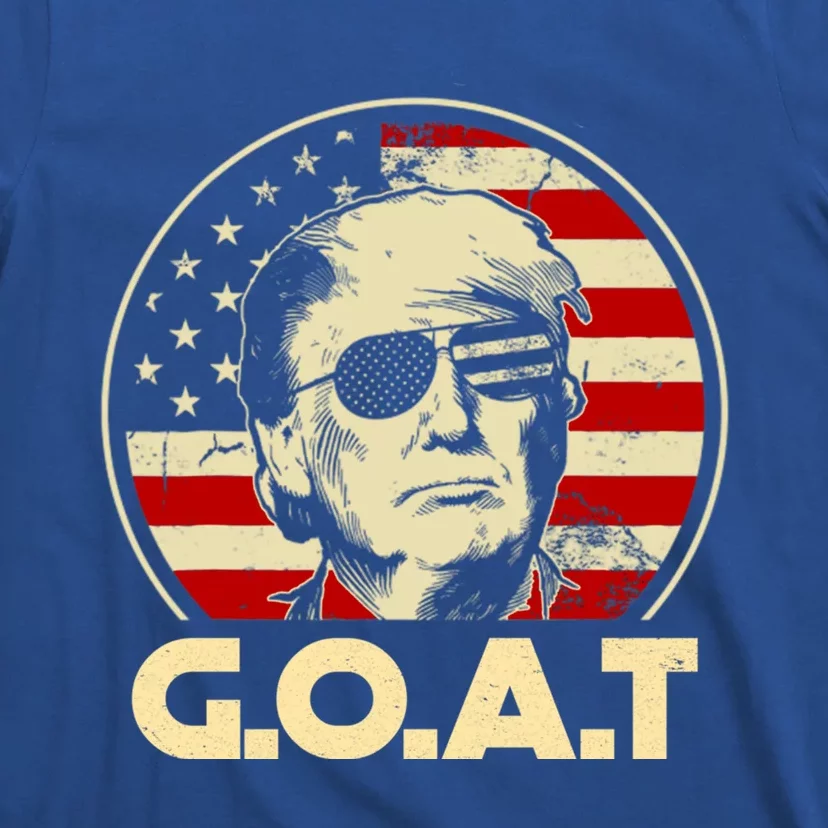 Trump Goat 45th Presidential Circle Back Election 2024 Gift T-Shirt