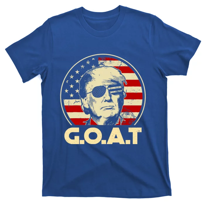 Trump Goat 45th Presidential Circle Back Election 2024 Gift T-Shirt