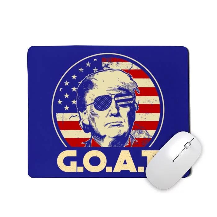 Trump Goat 45th Presidential Circle Back Election 2024 Gift Mousepad