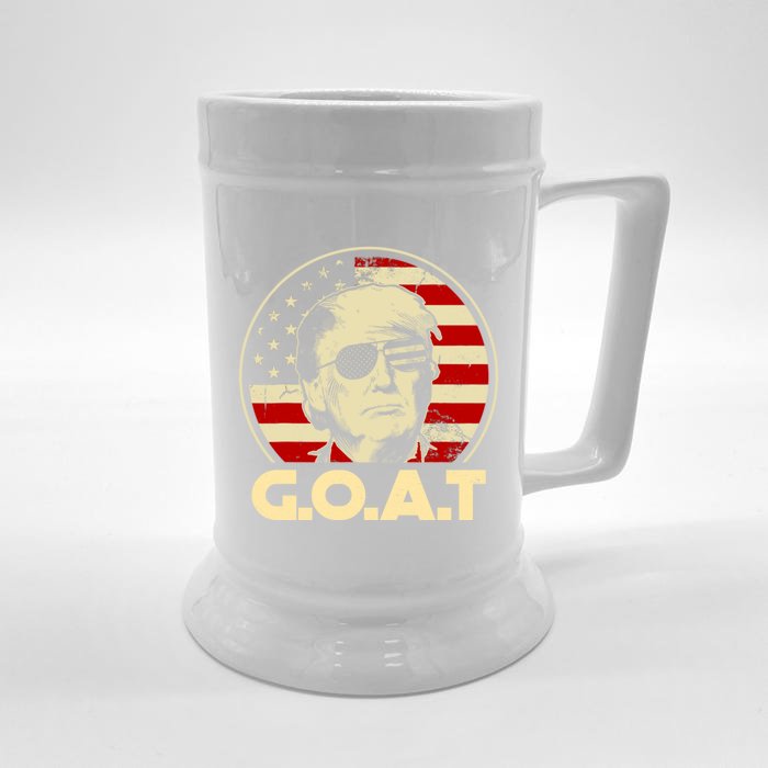 Trump Goat 45th Presidential Circle Back Election 2024 Gift Front & Back Beer Stein