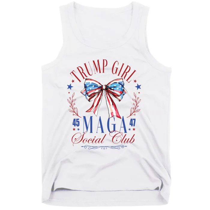 Trump Girl 45 47 Maga Est 2024 Social Club Tank Top