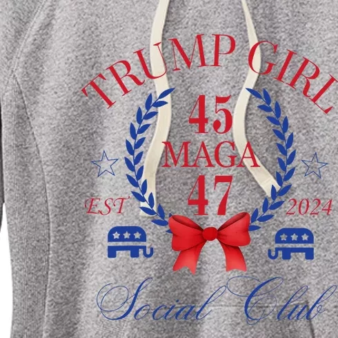 Trump Girl 45 47 Maga Est 2024 Social Club Women's Fleece Hoodie