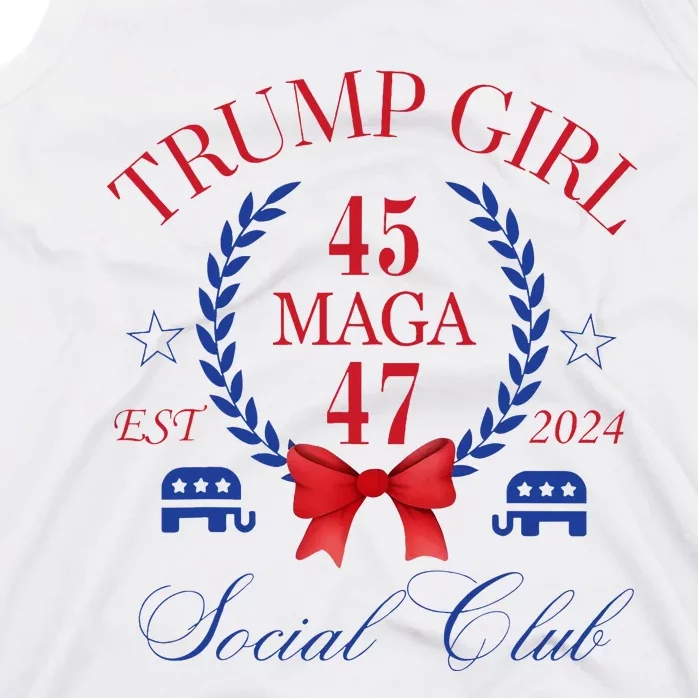 Trump Girl 45 47 Maga Est 2024 Social Club Tank Top