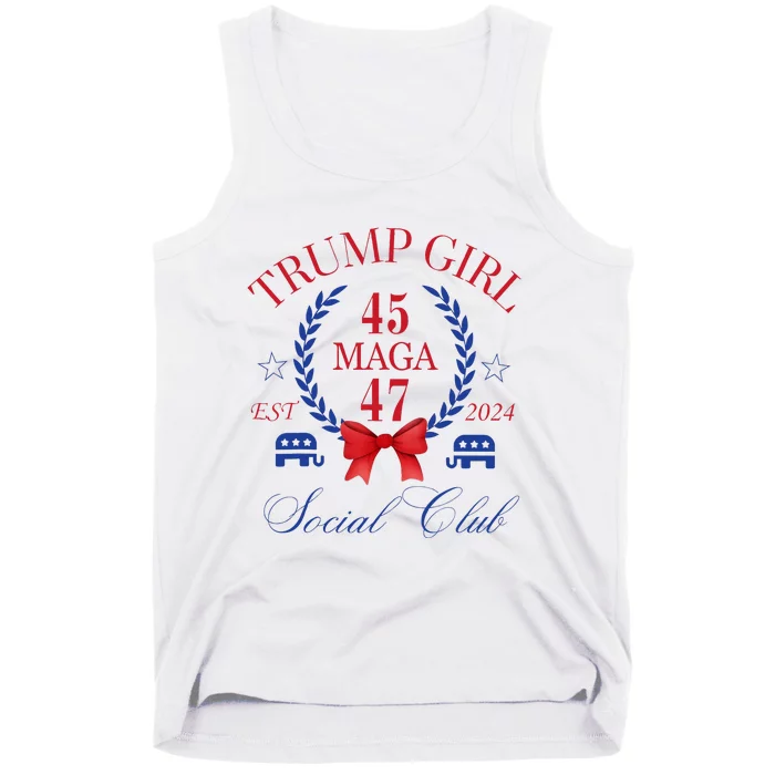 Trump Girl 45 47 Maga Est 2024 Social Club Tank Top