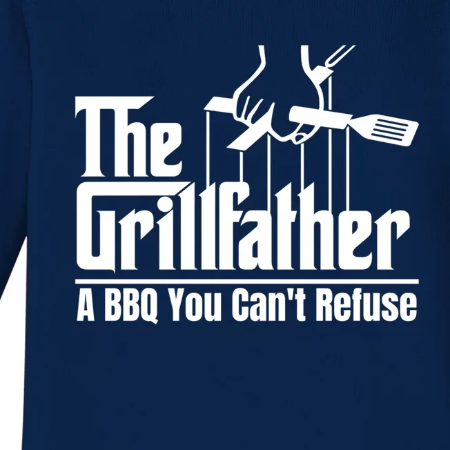 The Grillfather A Bbq You Cant Refuse Funny Dad Bbq Cute Gift Baby Long Sleeve Bodysuit