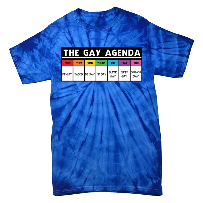 The Gay Agenda Lgbt Pride Cute Gift Tie-Dye T-Shirt