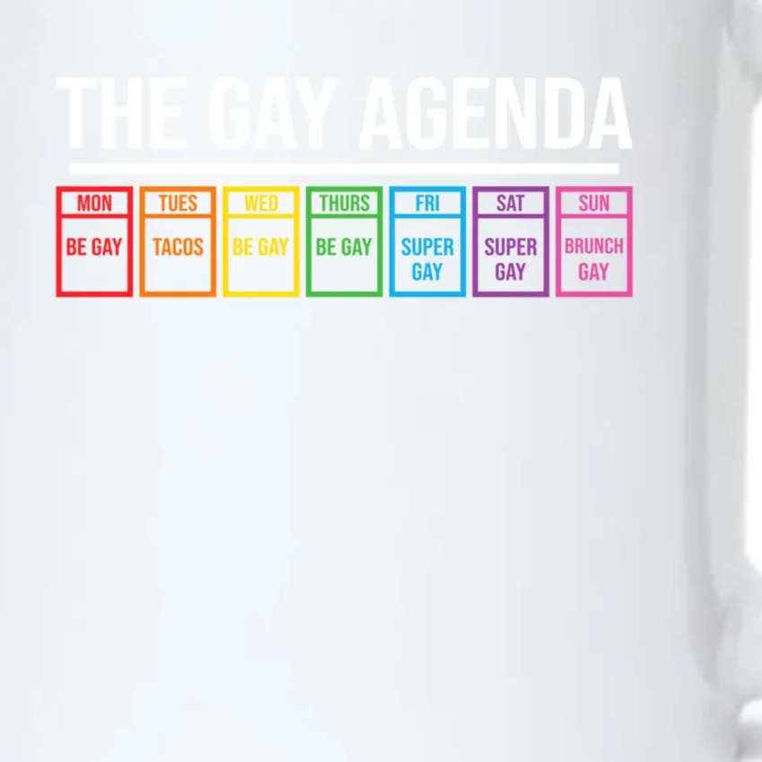 The Gay Agenda Lgbt Pride Funny Pride Month Great Gift Black Color Changing Mug